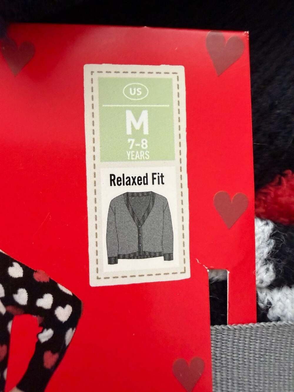 L&D Children's Valentine's Day Heart Sweater Size M 7-8 Years